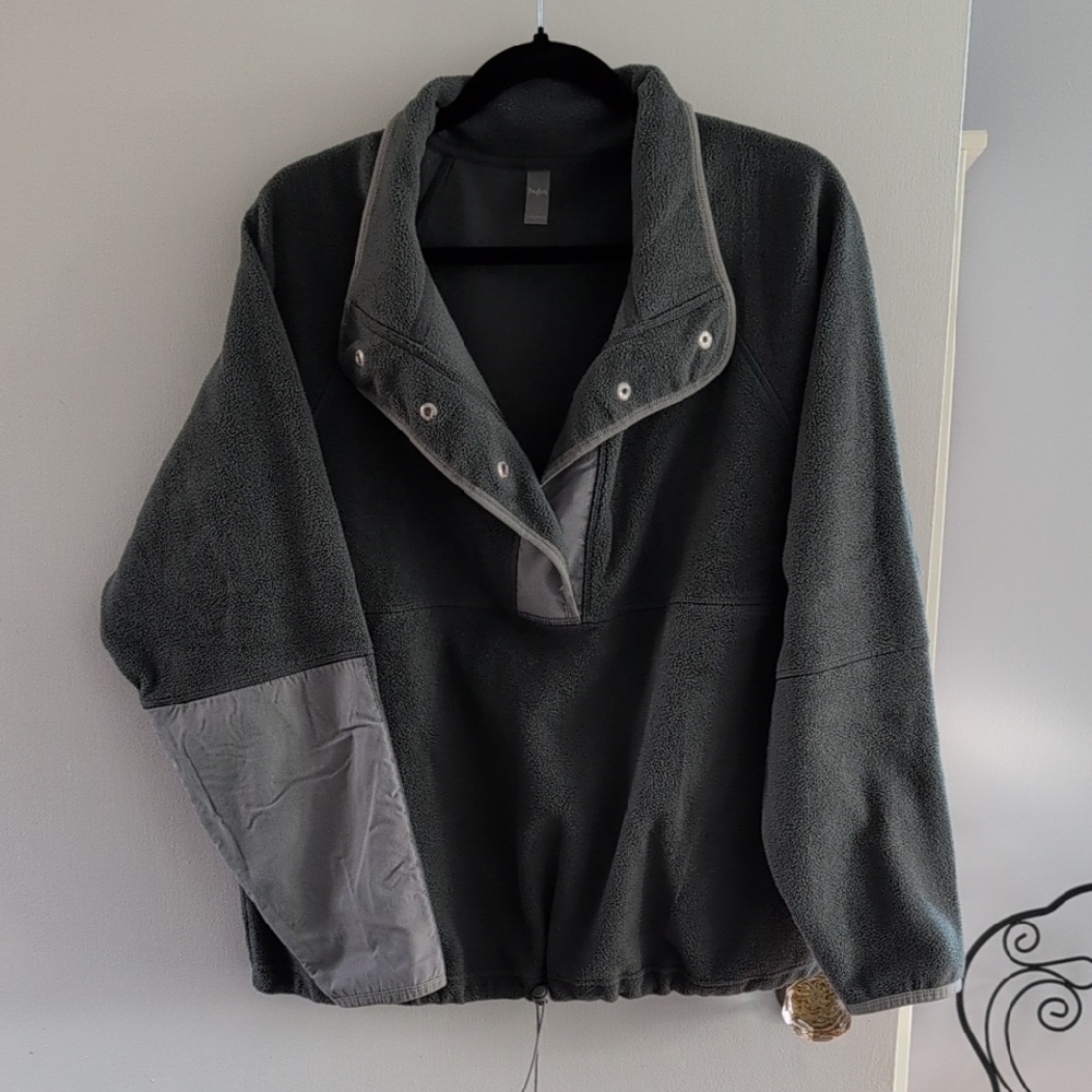 Women's Green/Charcoal Fleece Pullover